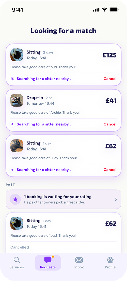 Flat4Pet app: looking for a match